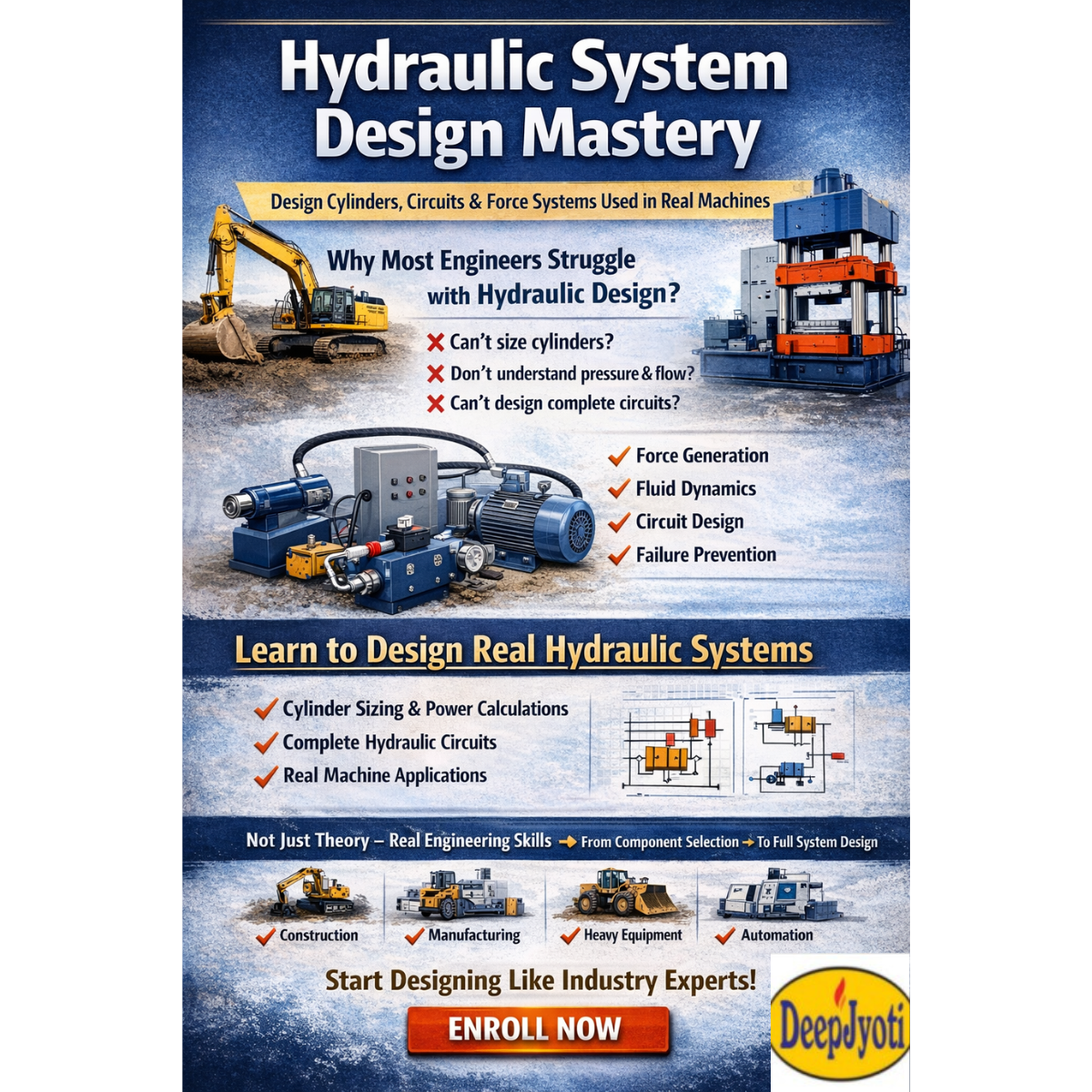 Mastering Hydraulic Cylinder & Circuit Design for Real-World Engineering