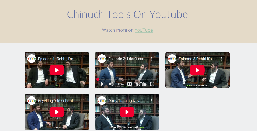 Chinuch Tools YouTube Preview