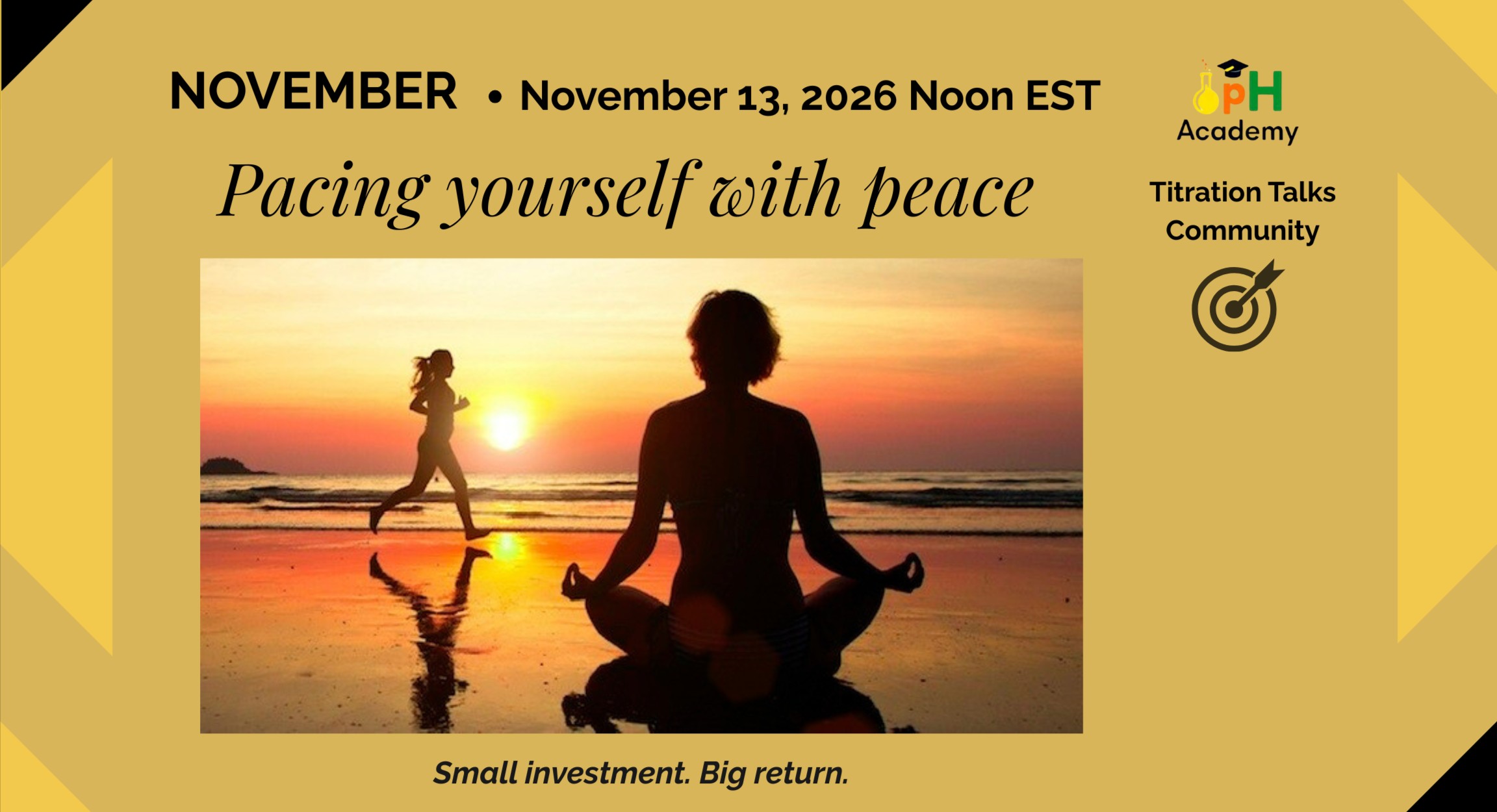 Pacing yourself with peace