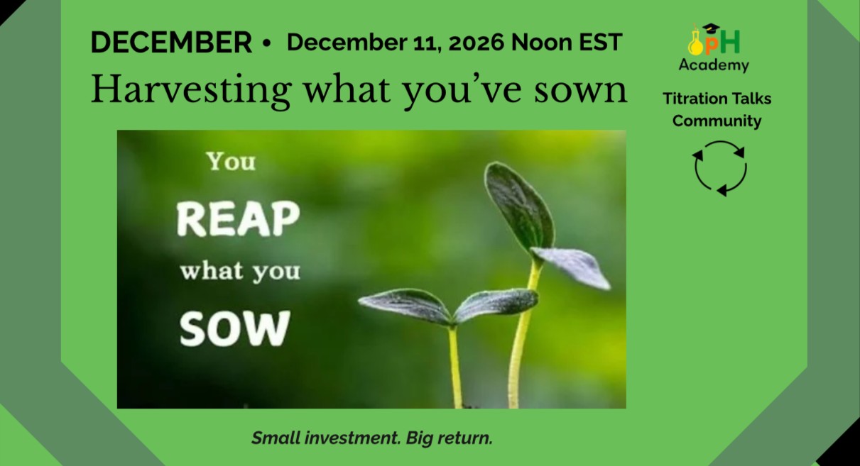 Harvesting what you've sown