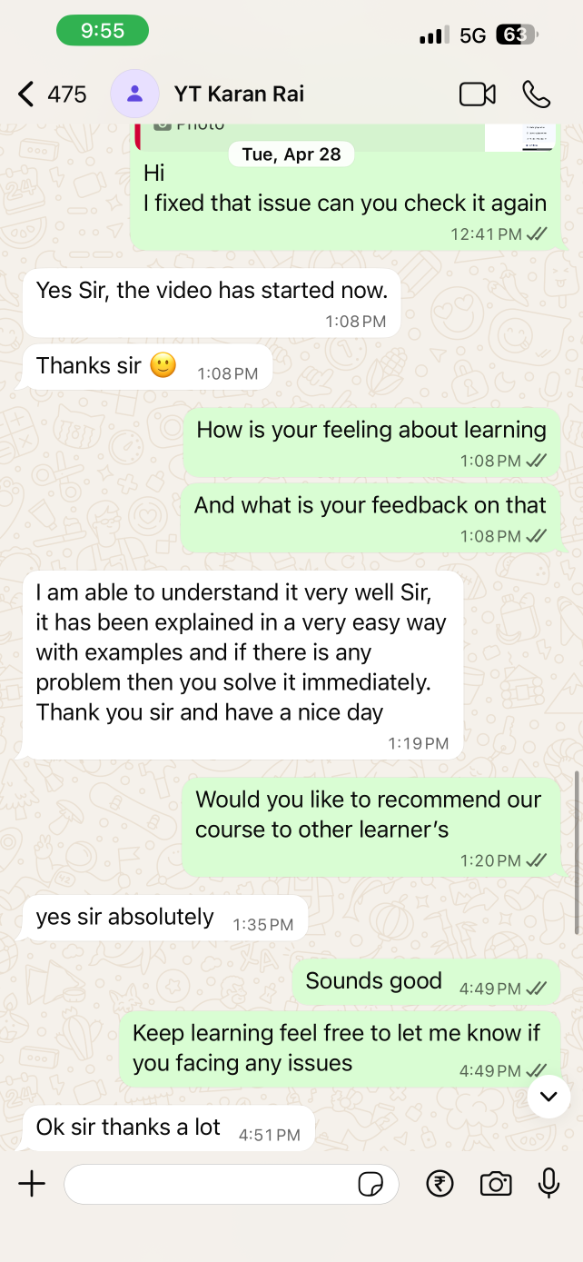 WhatsApp Feedback