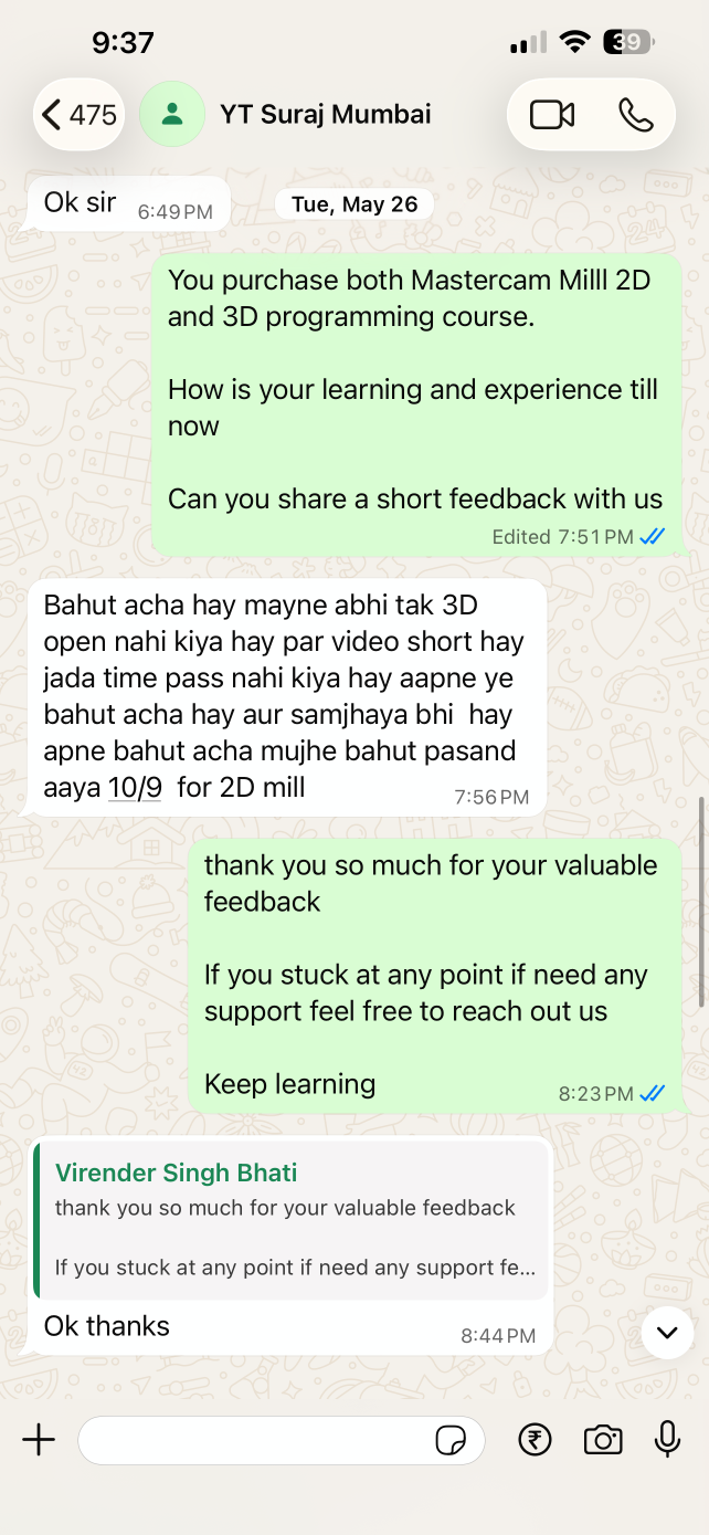 WhatsApp Feedback