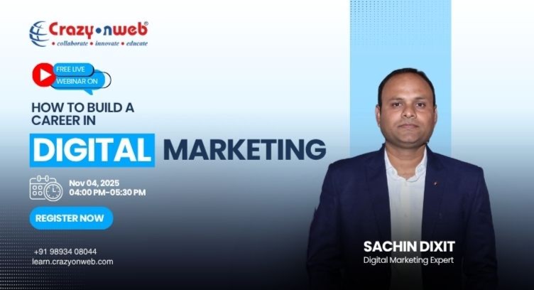 Kickstart Your Digital Marketing Career — Free Live Workshop with Sachin Dixit